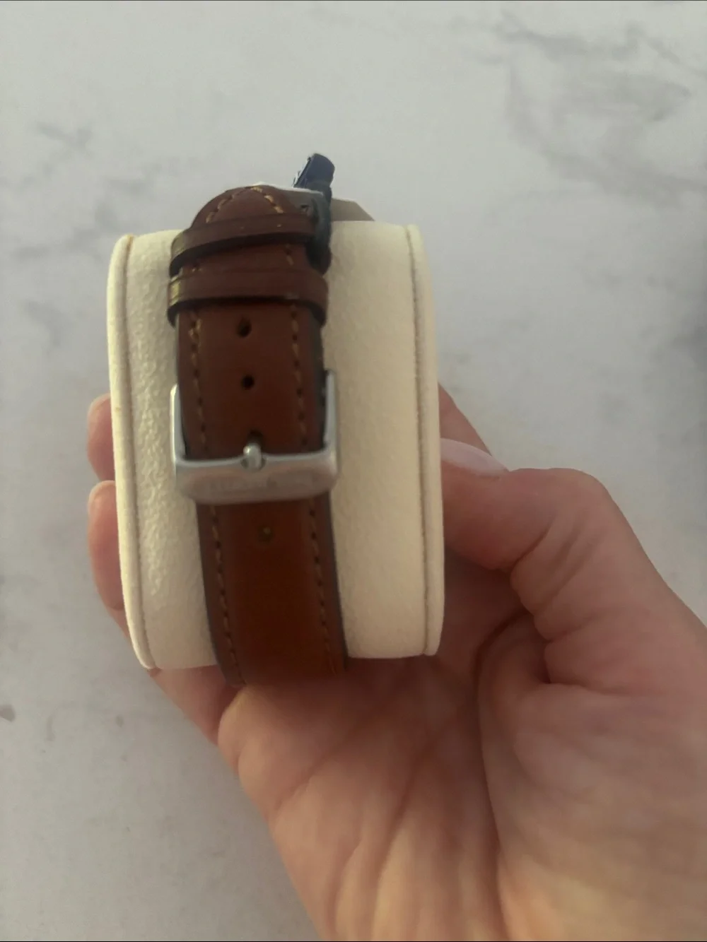 Paul Hewitt Men’s Brown Leather Strap Watch with Black Dial